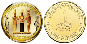 Egypt. 1 pound. 1428 H. 8,95 g. TREASURES OF THE PHARAOHS. Mint state. Est...15,00. 

Spanish description: Egipto. 1 pound. 1428 H. Cu-Ni. 8,95 g. T...