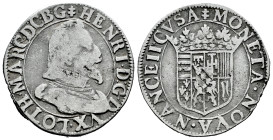 France. Henry I. Teston. (1610-1620). (Km-17.1). Ag. 8,72 g. F/Choice F. Est...35,00. 

Spanish description: Francia. Henry I. Testón. (1610-1620). ...