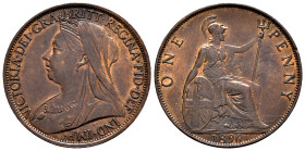 Great Britain. Victoria Queen. 1 penny. 1896. (Km-790). Ae. 9,55 g. Almost XF. Est...30,00. 

Spanish description: Gran Bretaña. Victoria. 1 penny. ...