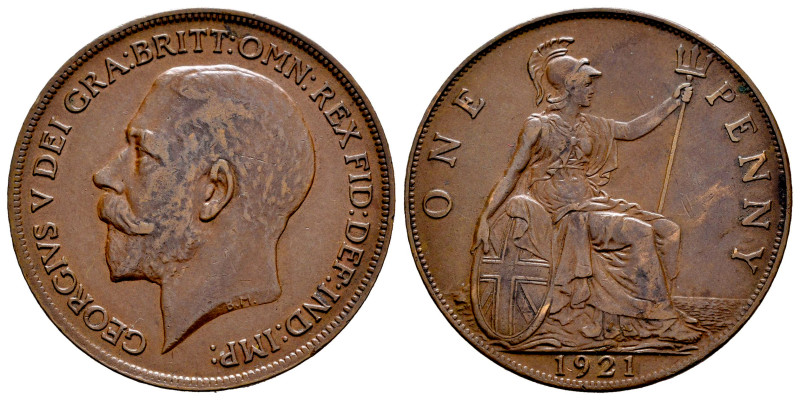 Great Britain. George V. 1 penny. 1921. (Km-810). Ae. 9,37 g. Almost VF. Est...1...