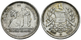 Guatemala. 4 reales. 1878. D. (Km-150). Ag. 12,46 g. VF. Est...35,00. 

Spanish description: Guatemala. 4 reales. 1878. D. (Km-150). Ag. 12,46 g. MB...