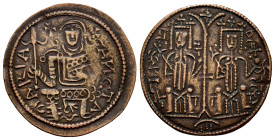 Hungary. Bela III. Follis. (1172-1196). (Huszár-72). Ae. 2,92 g. VF. Est...60,00. 

Spanish description: Hungría. Bela III. Follis. (1172-1196). (Hu...