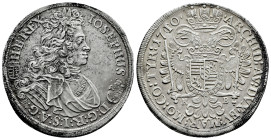 Hungary. Joseph I. 1/2 thaler. 1710/00. Kremnitz. KB. (Cal-281). Ag. 14,12 g. Scarce. Choice VF. Est...120,00. 

Spanish description: Hungría. Josep...