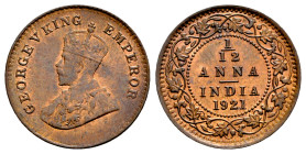 British India. George V. 1/12 anna (1pie). 1921. (Km-509). Ae. 1,62 g. Almost MS. Est...20,00. 

Spanish description: India Británica. George V. 1/1...