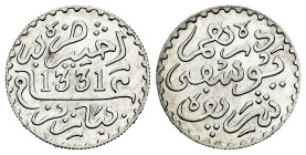 Morocoo. Yusuf. 1/10 Rial. 1331 H. Paris. (Y-30). Ag. 2,54 g. Original luster. AU. Est...40,00. 

Spanish description: Marruecos. Yusuf. 1/10 Rial. ...