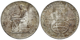 Portugal. 20 escudos. 1953. (Km-585). (Gomes-49.01). Ag. 20,87 g. XF. Est...20,00. 

Spanish description: Portugal. 20 escudos. 1953. (Km-585). (Gom...