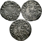 Set of 3 coins of 1 dinero from Jaime I. TO EXAMINE. Choice F/Almost VF. Est...30,00. 

Spanish description: Lote de 3 monedas de 1 dinero jaqués de...