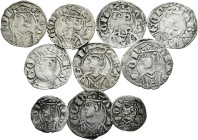 Lot of 10 coins of the Crown of Aragon. Denier and obols of Jaime I minted in Jaca (Huesca). Ve. TO EXAMINE. Choice F/Choice VF. Est...200,00. 

Spa...