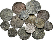 Lot of 14 coins, 13 medieval vellons and 1 of 2 maravedís Cuenca Reyes Católicos. TO EXAMINE. Almost F/Choice F. Est...80,00. 

Spanish description:...