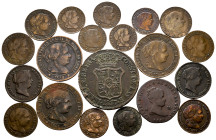 Lot of 20 coins of Elizabeth II. Variety of values, dates and mints, including mintages from Catalonia. Ae. TO EXAMINE. Choice F/Choice VF. Est...120,...