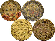 Lot of 4 coins from the Civil War. Minorca 2.50 Pesetas 1937. La. TO EXAMINE. VF/Almost XF. Est...100,00. 

Spanish description: Lote de 4 monedas d...