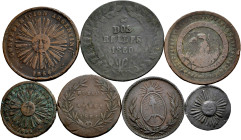 Lot of 7 coins from Argentina. Variety of values and dates. Includes some scarce. Ae. TO EXAMINE. Almost F/VF. Est...40,00. 

Spanish description: L...