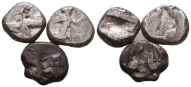 Lot of 3 Achaemenidae. Darius I to Xerxes II, ca. 485-420 B.C. AR Siglos. 

Condition: Very Fine 

 Weight: 16.1 gr Diameter: lot