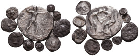 Lot of Greek Obols, Ca. 350-300 BC. AR. Reference: 

Condition: Very Fine 

 Weight: 10.7 gr Diameter: