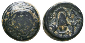 Greek Coins. 4th - 3rd century B.C. AE Reference: 

Condition: Very Fine

 Weight: 4.1 gr Diameter: 15.4 mm