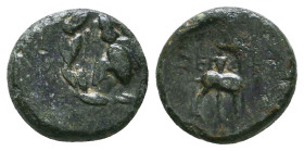 Greek Coins. 4th - 3rd century B.C. AE Reference: 

Condition: Very Fine

 Weight: 1.6 gr Diameter: 11 mm