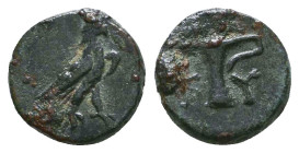 Greek Coins. 4th - 3rd century B.C. AE Reference: 

Condition: Very Fine

 Weight: 1 gr Diameter: 9.7 mm