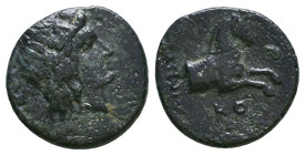 Greek Coins. 4th - 3rd century B.C. AE Reference: 

Condition: Very Fine

 Weight: 2 gr Diameter: 14.2 mm