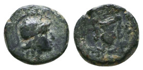 Greek Coins. 4th - 3rd century B.C. AE Reference: 

Condition: Very Fine

 Weight: 1.2 gr Diameter: 10.2 mm