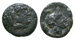 Greek Coins. 4th - 3rd century B.C. AE Reference: 

Condition: Very Fine

 Weight: 0.8 gr Diameter: 10 mm