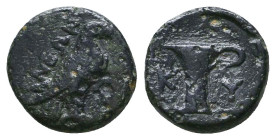 Greek Coins. 4th - 3rd century B.C. AE Reference: 

Condition: Very Fine

 Weight: 1.3 gr Diameter: 10.9 mm
