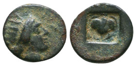 Greek Coins. 4th - 3rd century B.C. AE Reference: 

Condition: Very Fine

 Weight: 1.8 gr Diameter: 13.7 mm