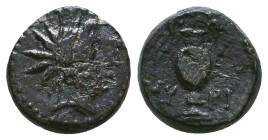 Greek Coins. 4th - 3rd century B.C. AE Reference: 

Condition: Very Fine

 Weight: 1.9 gr Diameter: 11.5 mm