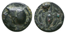 Greek Coins. 4th - 3rd century B.C. AE Reference: 

Condition: Very Fine

 Weight: 1.2 gr Diameter: 9.8 mm