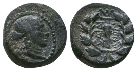 Greek Coins. 4th - 3rd century B.C. AE Reference: 

Condition: Very Fine

 Weight: 4.3 gr Diameter: 14mm