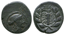 Greek Coins. 4th - 3rd century B.C. AE Reference: 

Condition: Very Fine

 Weight: 4.3 gr Diameter: 15.8 mm