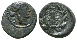 Greek Coins. 4th - 3rd century B.C. AE Reference: 

Condition: Very Fine

 Weight: 3.5 gr Diameter: 15.6 mm