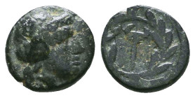Greek Coins. 4th - 3rd century B.C. AE Reference: 

Condition: Very Fine

 Weight: 0.8 gr Diameter: 9.8 mm