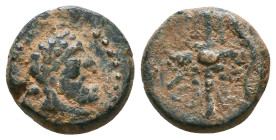 Greek Coins. 4th - 3rd century B.C. AE Reference: 

Condition: Very Fine

 Weight: 2.5 gr Diameter: 13 mm