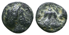 Greek Coins. 4th - 3rd century B.C. AE Reference: 

Condition: Very Fine

 Weight: 1.3 gr Diameter: 11.3 mm