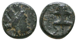 Greek Coins. 4th - 3rd century B.C. AE Reference: 

Condition: Very Fine

 Weight: 2 gr Diameter: 11.1 mm