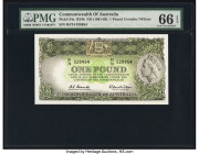 Australia Commonwealth Bank of Australia 1 Pound ND (1961-65) Pick 34a R34 PMG Gem Uncirculated 66 EPQ. 

HID09801242017

© 2022 Heritage Auctions | A...