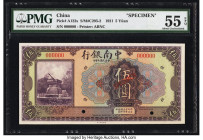 China China & South Sea Bank, Limited 5 Yuan 1.10.1921 Pick A122s S/M#C295-2 Specimen PMG About Uncirculated 55 EPQ. POCs are present. 

HID0980124201...