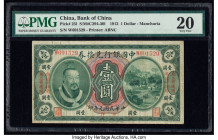 China Bank of China, Manchuria 1 Dollar 1.6.1912 Pick 25l S/M#C294-30l PMG Very Fine 20. Minor rust is noted on this example. 

HID09801242017

© 2022...