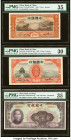 China Bank of China 1; 5; 100 Yuan 3.1935; 1.1931; 1940 Pick 76; 70b; 88b Three Examples PMG Choice Very Fine 35 (2); Very Fine 30. Ink and annotation...