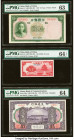 China Group Lot of 6 Examples PMG Choice Uncirculated 64 EPQ; Choice Uncirculated 64; Choice Uncirculated 63; Uncirculated 62; Very Fine 30; PCGS Gold...