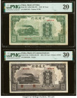 China Bank of China; Bank of Communications 50 Yuan 1942 Pick 98; 164a Two Examples PMG Very Fine 20; Very Fine 30. Stains are noted on Pick 164a. 

H...
