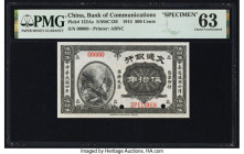 China Bank of Communications 500 Cents 1.1.1915 Pick 122As S/M#C126 Specimen PMG Choice Uncirculated 63. POCs are present. 

HID09801242017

© 2022 He...