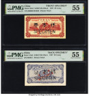 China Bank of Communications 20 Cents 1.11927 Pick 143s1; 143s2 Front and Back Specimen PMG About Uncirculated 55 (2). Specimen perforations are prese...