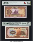 China Bank of Communications 1; 10 Yuan 1935; 1941 Pick 153; 159a Two Examples PMG Gem Uncirculated 65 EPQ; Superb Gem Unc 67 EPQ. 

HID09801242017

©...