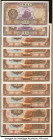 China Bank of Communications 1 Yuan (2); 10 Yuan (8) 1935 (2); 1941 (8) Pick 153 (2); 159e (8) Ten Examples About Uncirculated-Crisp Uncirculated. 

H...