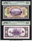 China Bank of Communications, Chungking 100 Yuan 1941 Pick 162as1; 162as2 Front and Back Specimen PMG Uncirculated 62 Net; Choice Uncirculated 63. Rus...