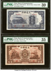 China Bank of Communications 50; 100 Yuan 1942 Pick 164a; 165 Two Examples PMG Very Fine 30; Choice Very Fine 35. Stains and minor rust noted on Pick ...