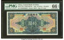 China Central Bank of China, Shanghai 10 Dollars 1928 Pick 197e S/M#C300-42c PMG Gem Uncirculated 66 EPQ. 

HID09801242017

© 2022 Heritage Auctions |...