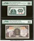 China Central Bank of China; Farmers Bank 10 Cents = 1 Chiao; 10 Yuan ND (1931); 1935 Pick 202; 459a Two Examples PMG Gem Uncirculated 66 EPQ; Choice ...