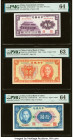 China Central Bank of China Group Lot of 5 Examples PMG Choice Uncirculated 64 EPQ; Choice Uncirculated 64 (3); Choice Uncirculated 63. 

HID098012420...